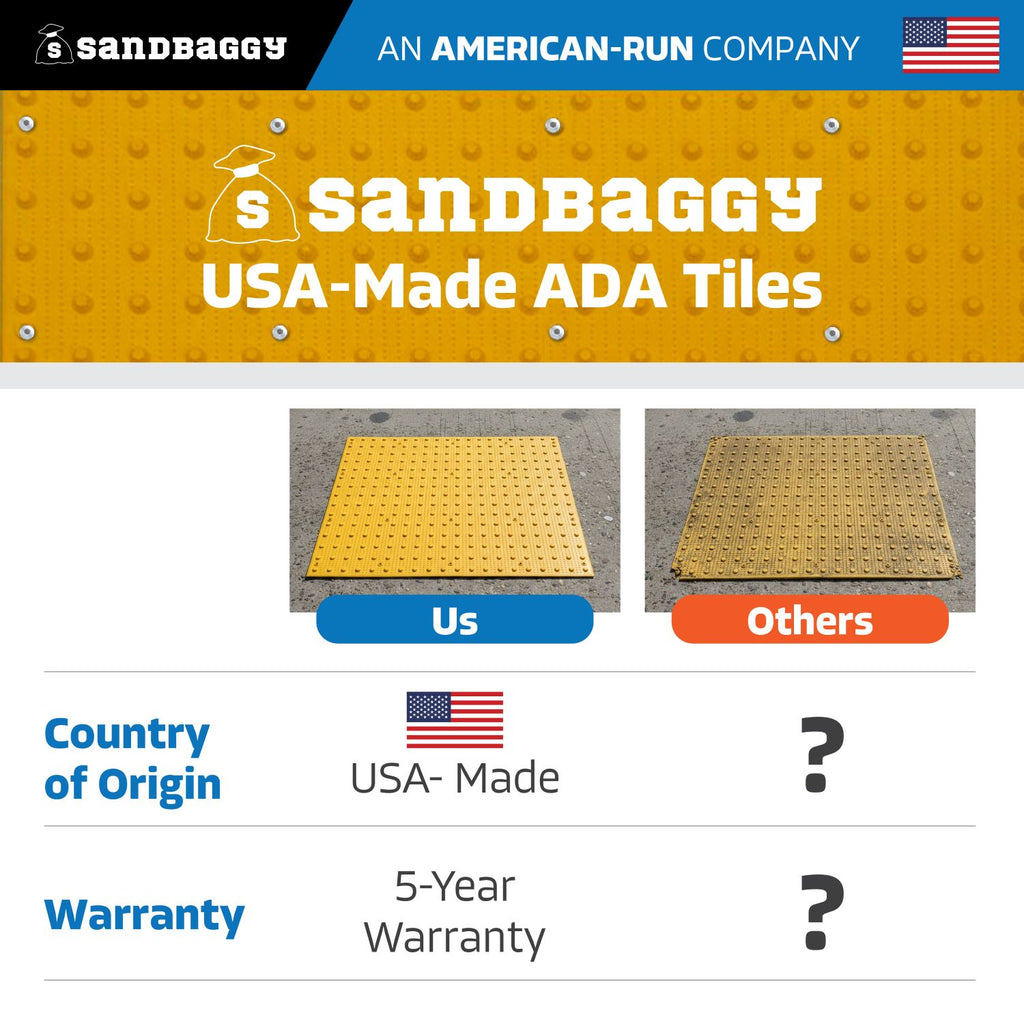 ada tiles - detectable tactile warning