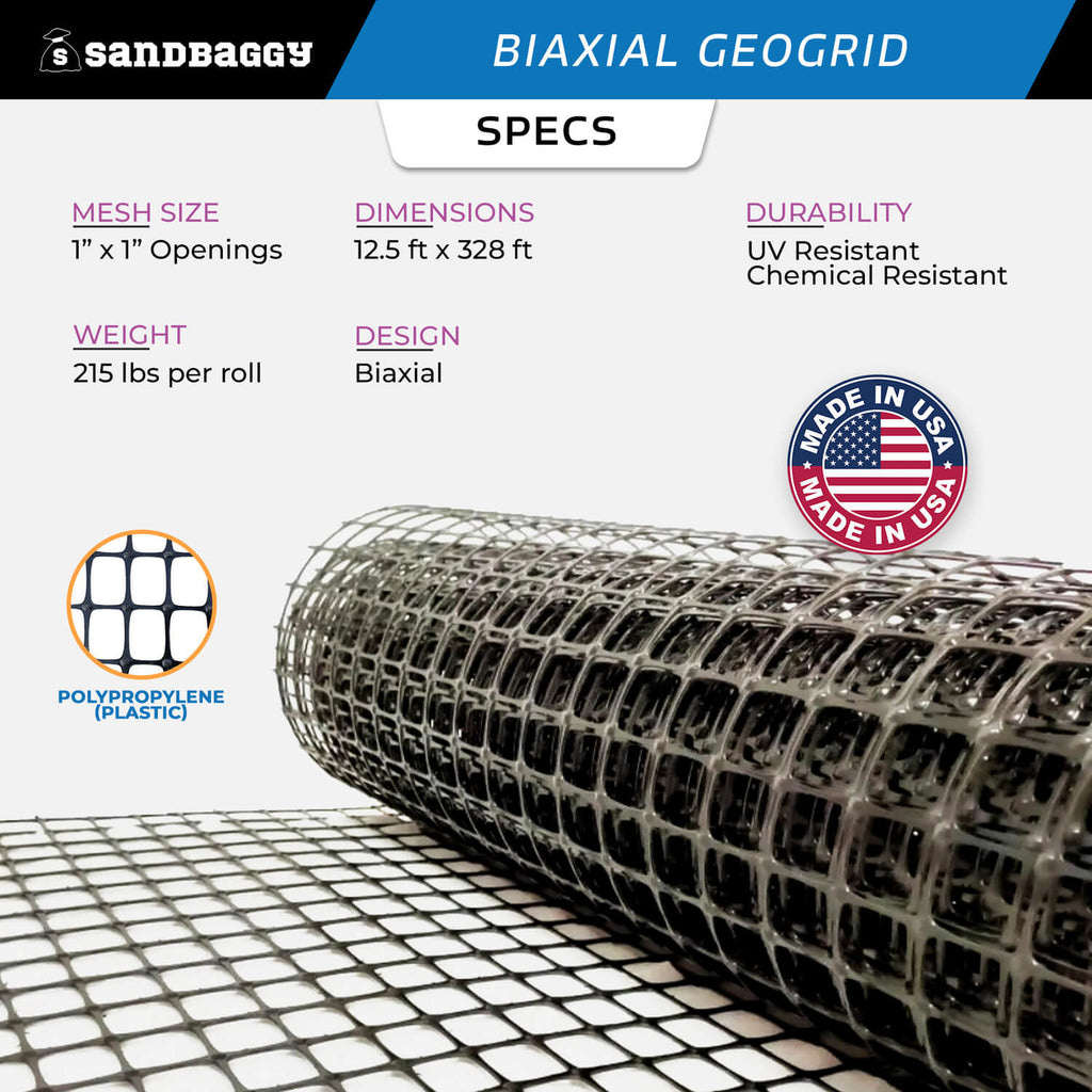 biaxial geogrid mesh - specs