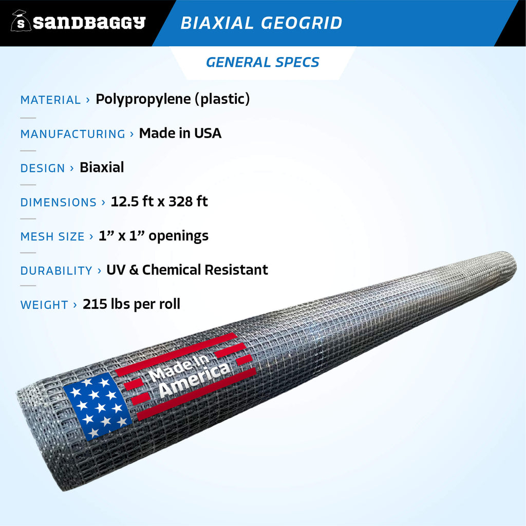 biaxial geogrid mesh - specs