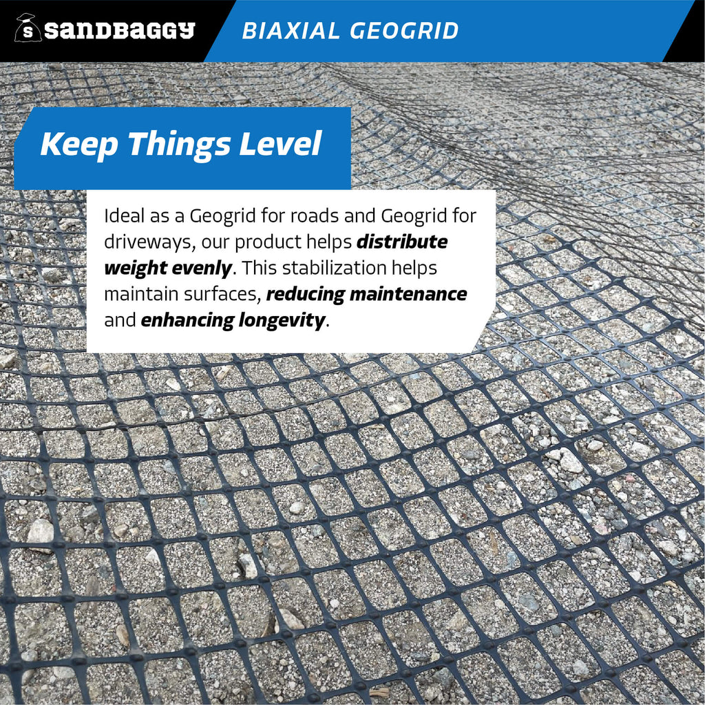 biaxial geogrid mesh - driveways