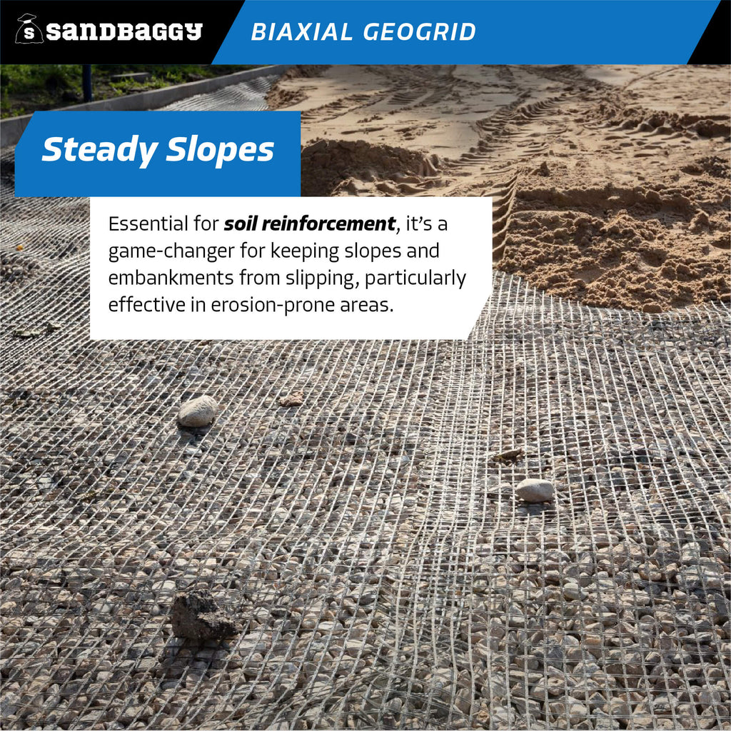 biaxial geogrid mesh - slopes