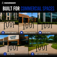 outdoor commercial 5 loop bike racks