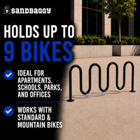 9 bike wave rack - 9 bike capacity