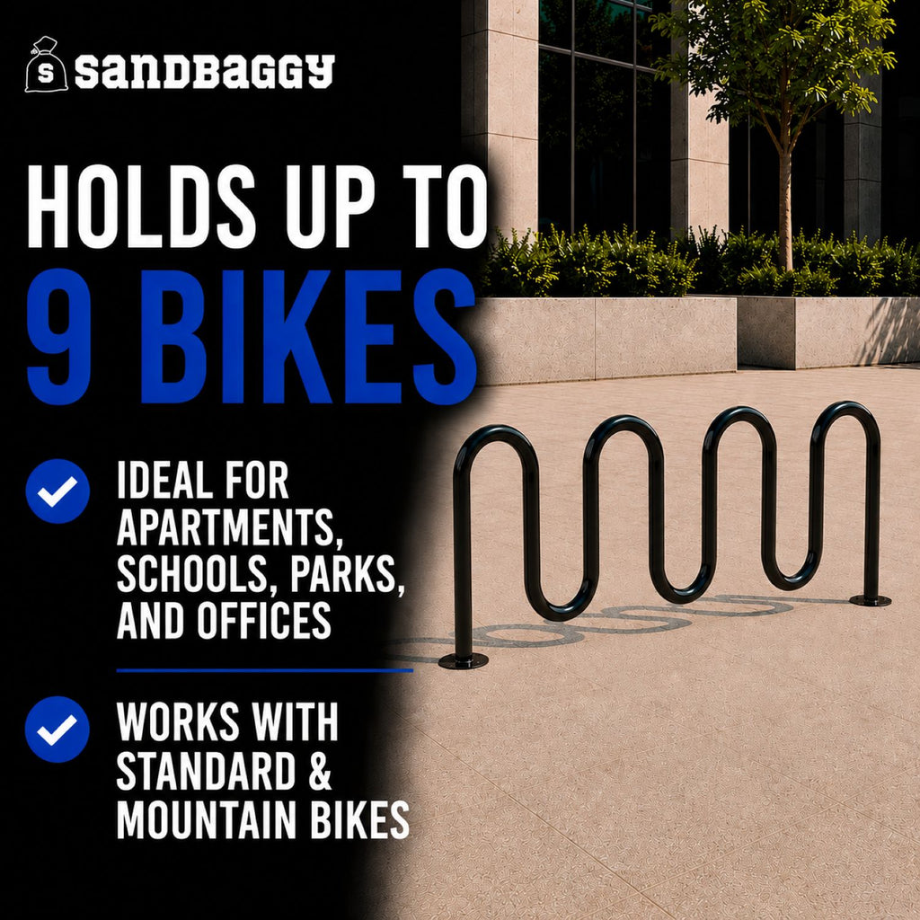 9 bike wave rack - 9 bike capacity