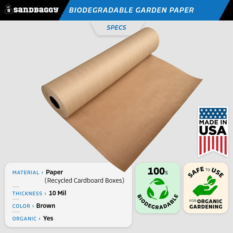 Biodegradable Landscape Fabric - Garden Paper Rolls For Weeds – Sandbaggy