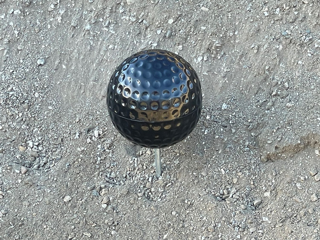 plastic black golf course tee marker