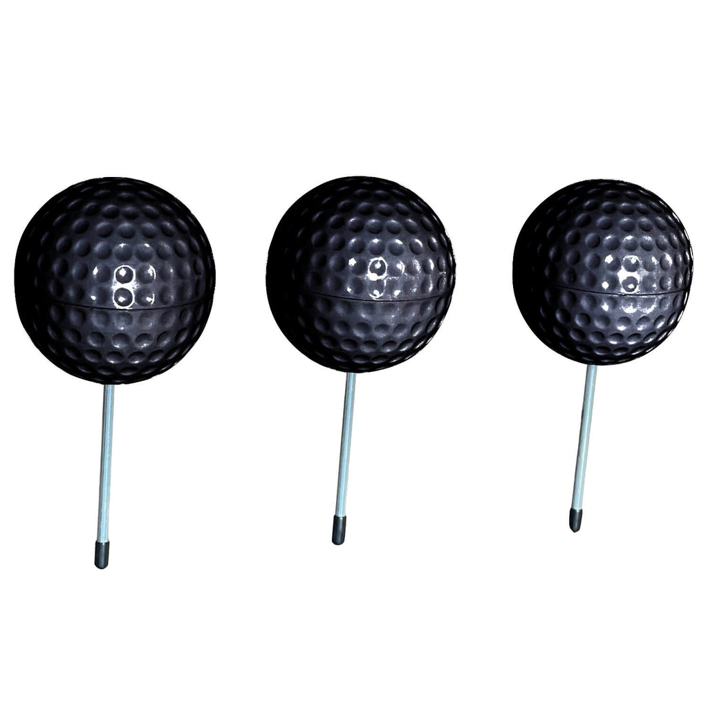 Plastic Tee Markers for Golf Course (UV Resistant) - Black