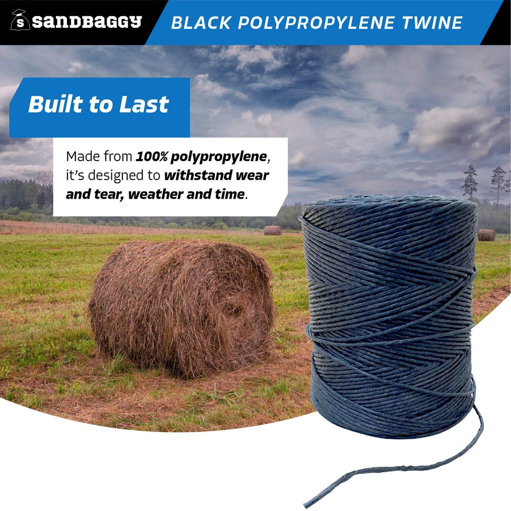 black 100% polypropylene twine