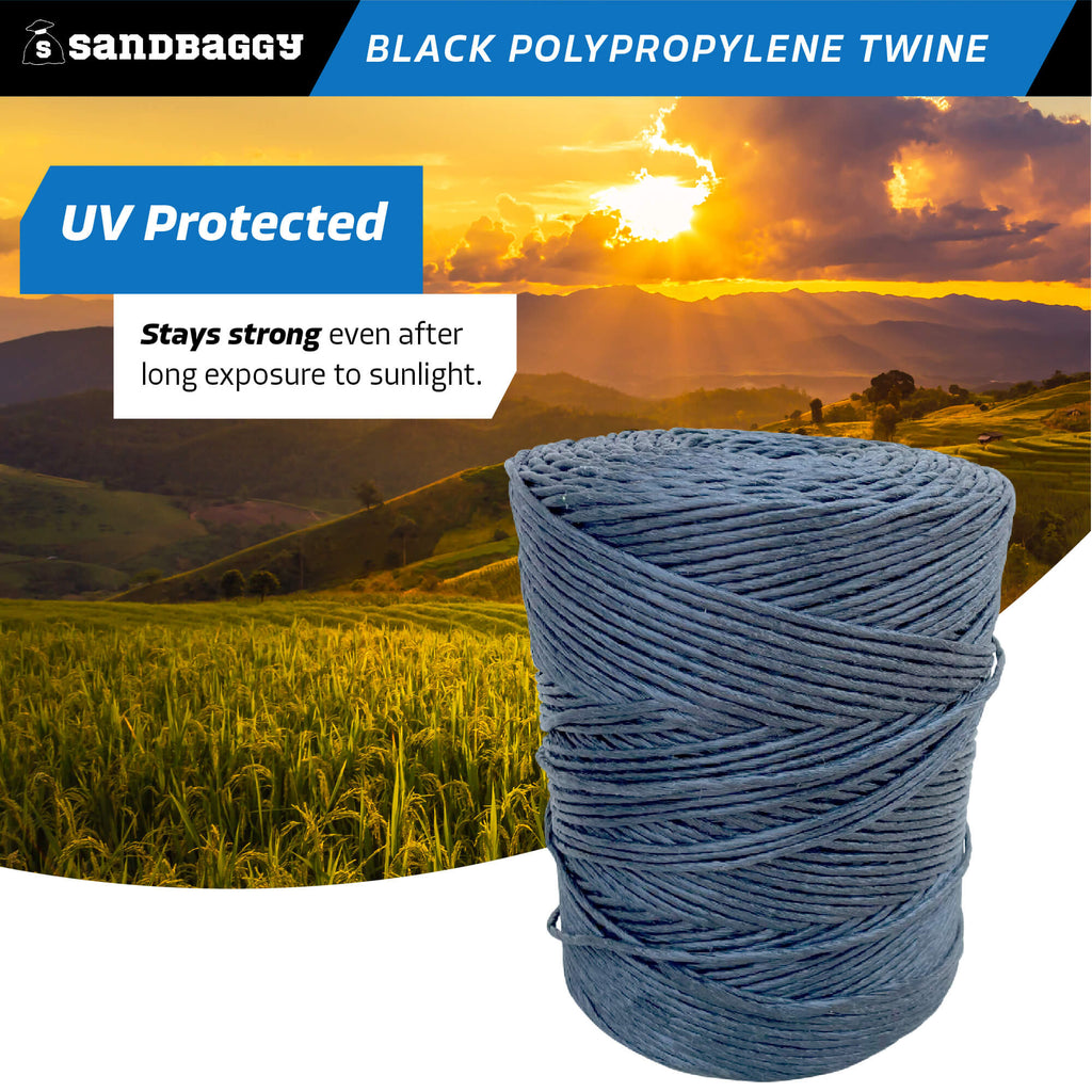 black poly twine - UV protected