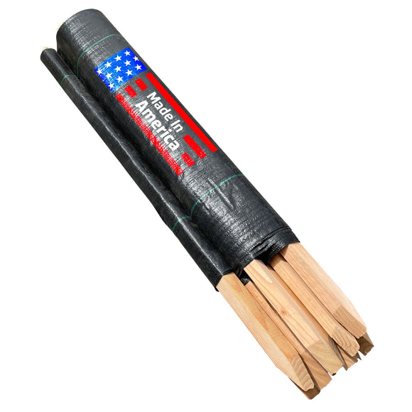 black silt fence with stakes