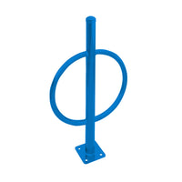 commercial post and ring bike rack - blue