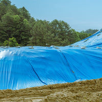 8 ft x 10 ft Blue Poly Tarp with Grommets (Water & UV Resistant)