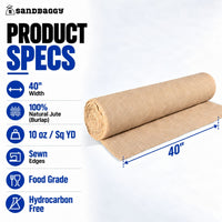 burlap garden fabric roll - 40 inch wide