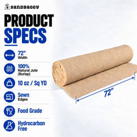 burlap garden fabric roll - 72 inch wide