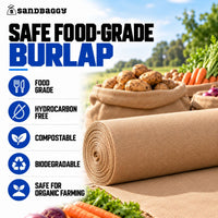 burlap garden fabric roll - food grade