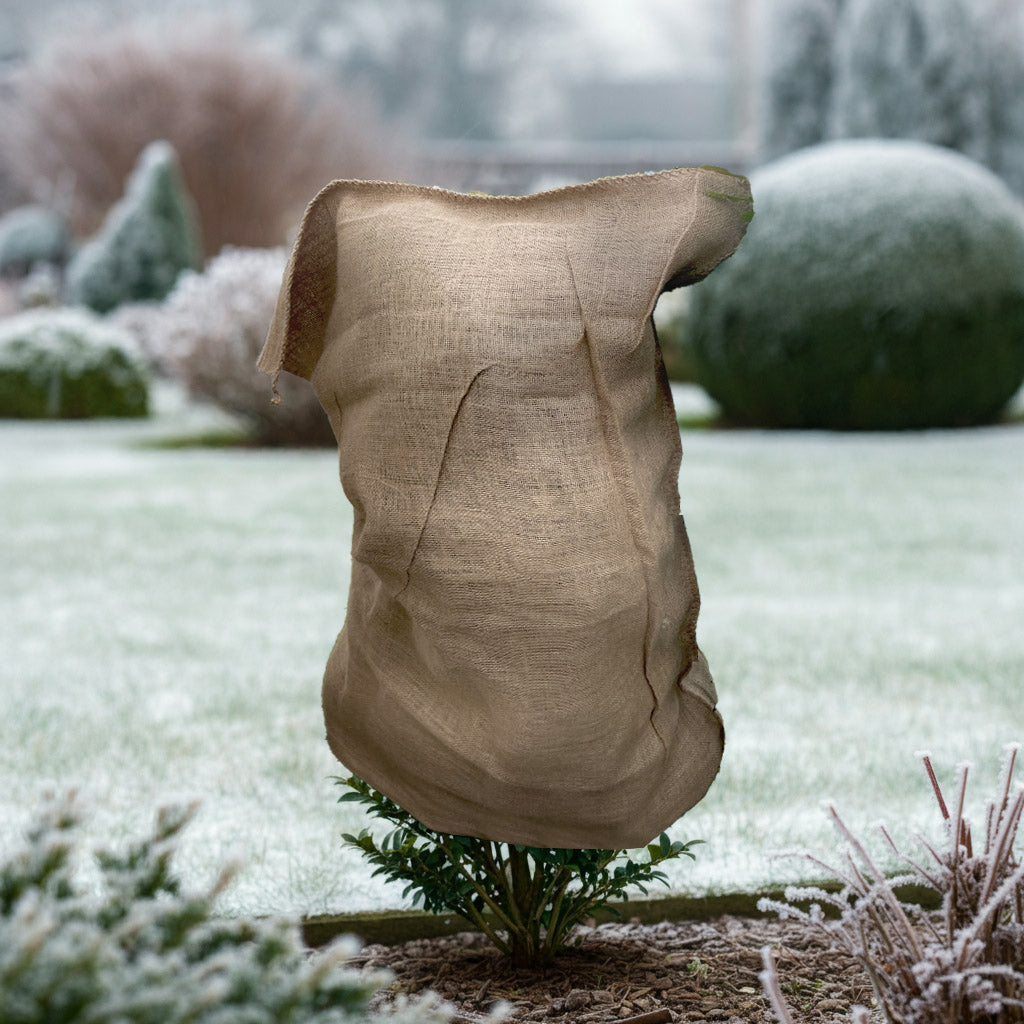 potted plant protector 24" x 40" Burlap Plant Covers for Outdoor Trees and Shrubs - Food Grade - 20 Burlap bags