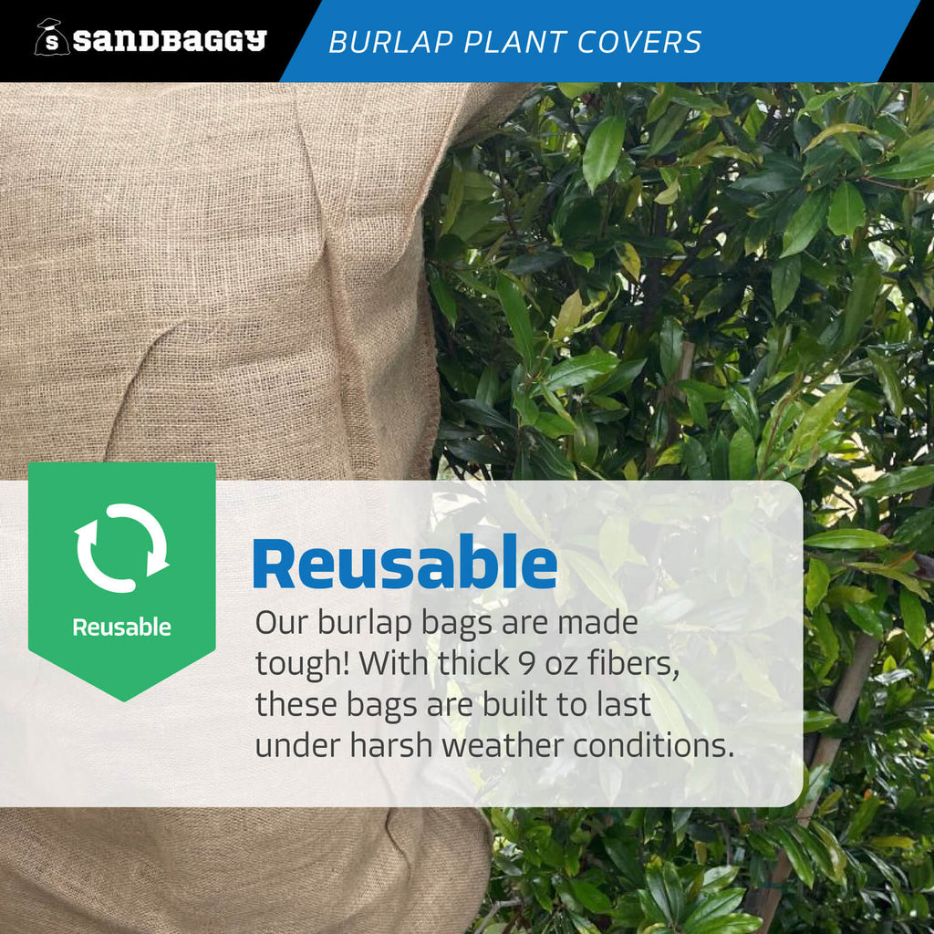 burlap plant covers - reusable