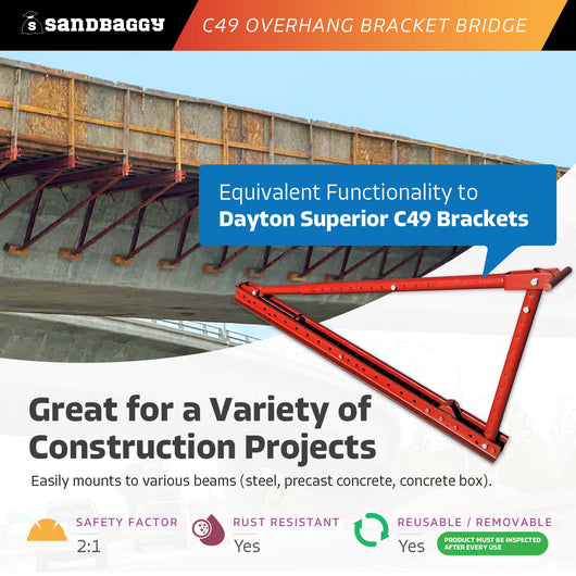 C49 Bridge Overhang Bracket - Adjusts From 30