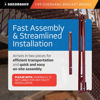 C49 Bridge Overhang Bracket - Adjusts From 30" to 70"