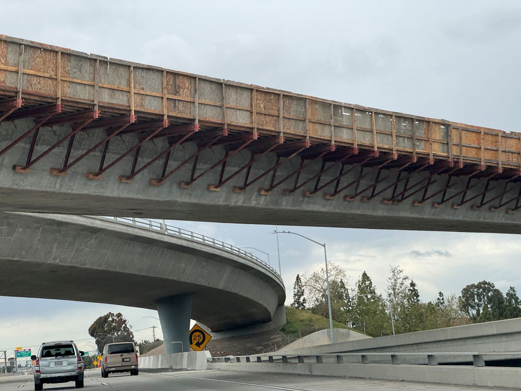 bridge overhang bracket installed