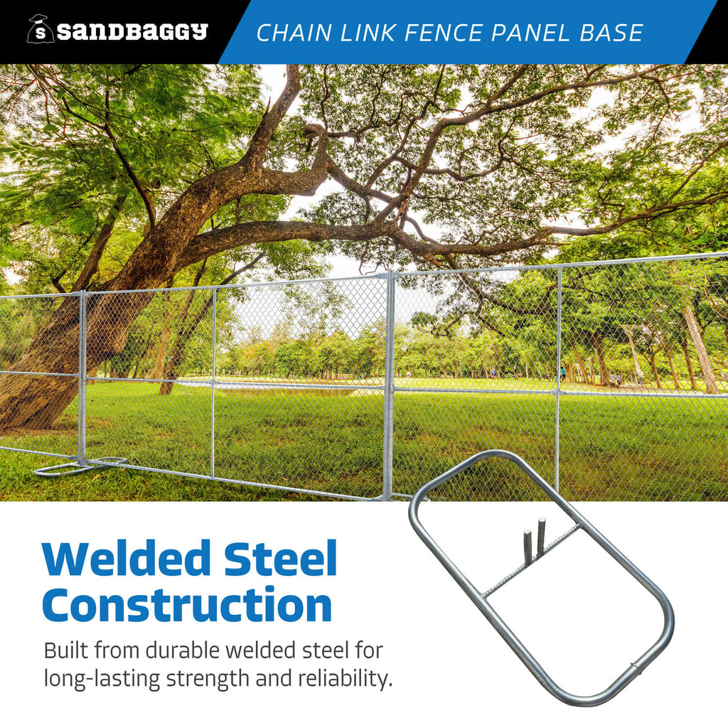 heavy duty steel chain link fence base