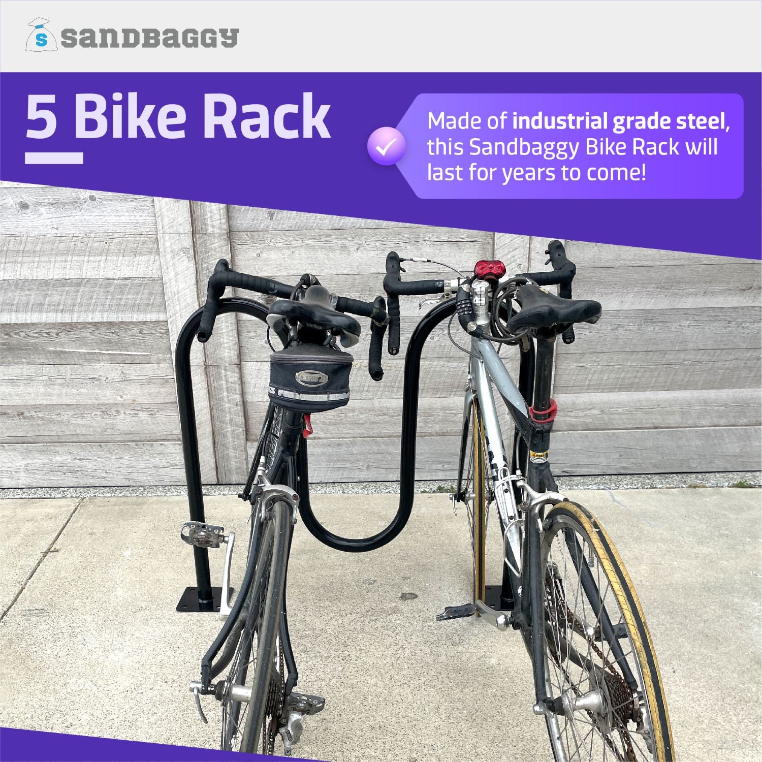Commercial Wave Bike Racks - Dual Loop - In Ground Installation – Sandbaggy