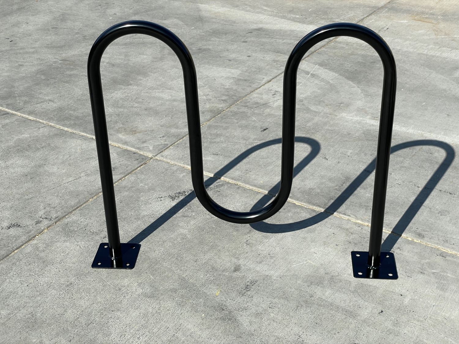 Outdoor Bike Rack | U Bike Rack, In Ground, Commercial (Black) - Sandbaggy