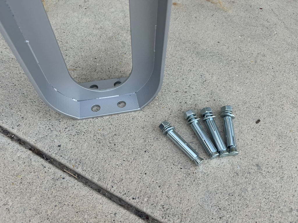 in-ground oval bike rack - anchor bolts included