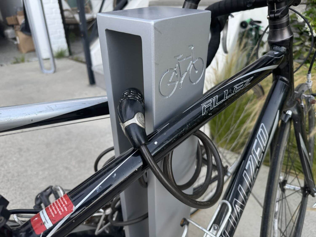 modern commercial bike rack - aluminum