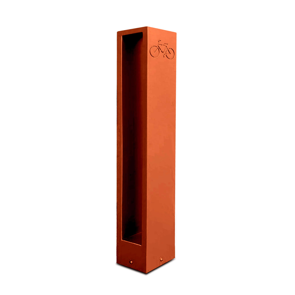 Orange Rectangle Modern Bike Rack