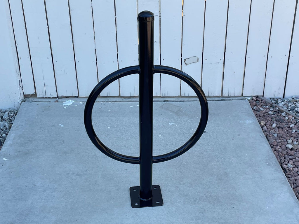 heavy duty circle bike rack - black