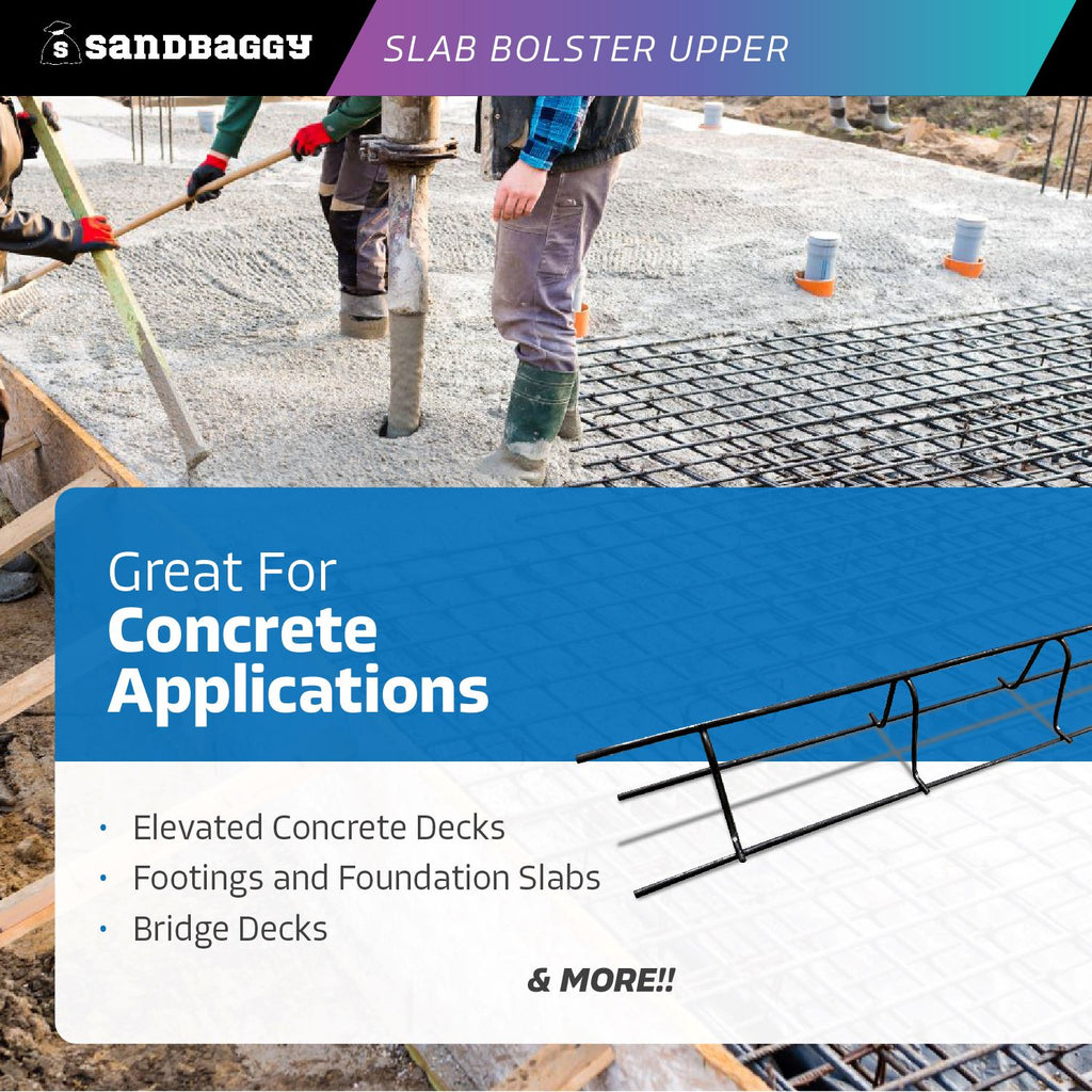 elevate rebar continuous concrete slab bolster upper