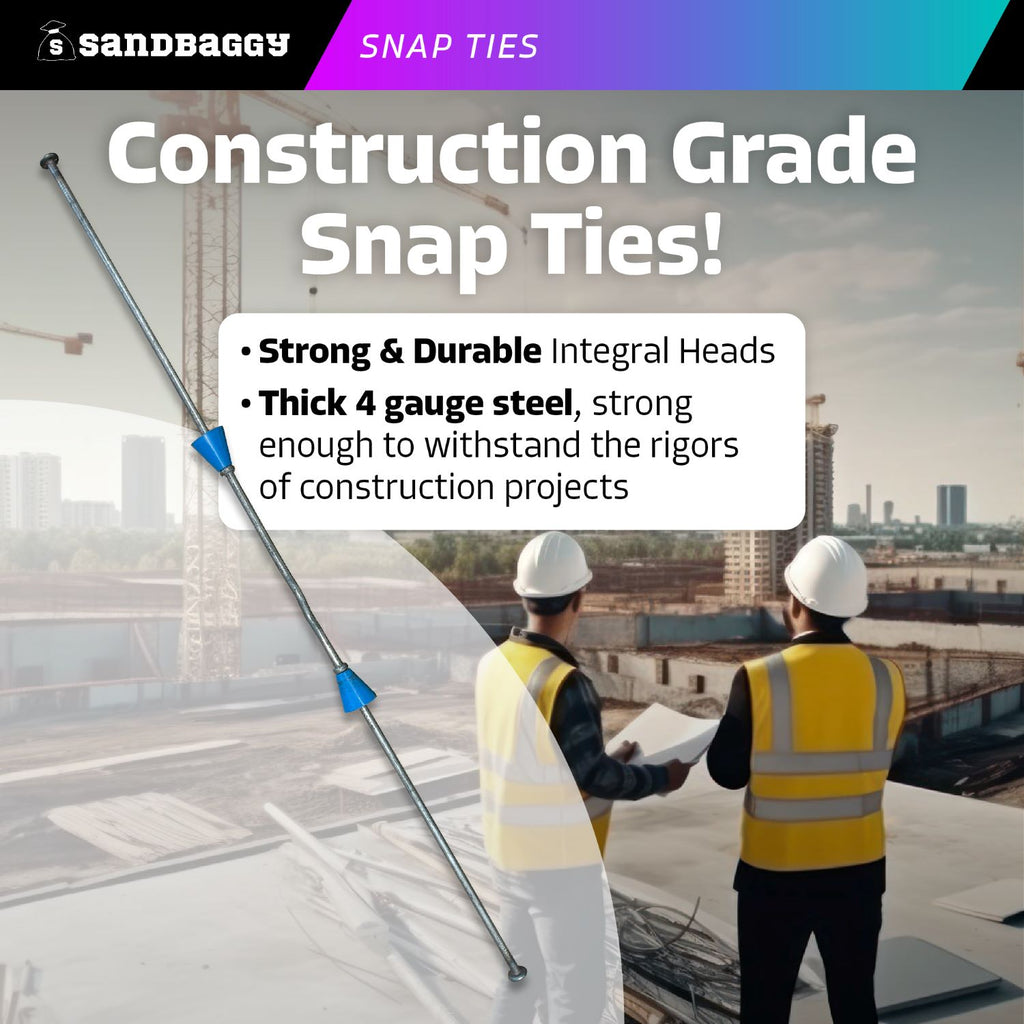 long end snap ties construction grade