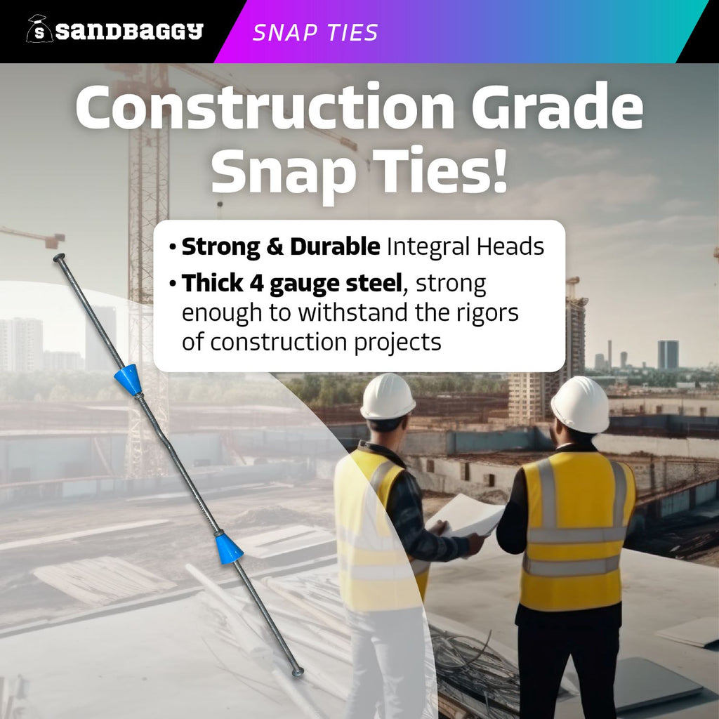 short end snap ties construction grade