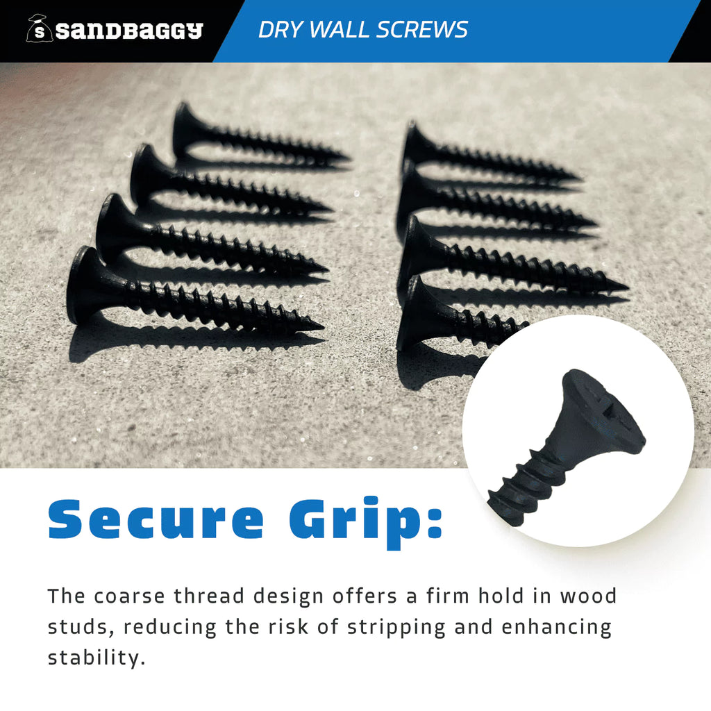 drywall screw dimensions