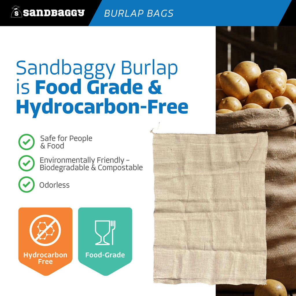 food grade hydrocarbon free burlap bags