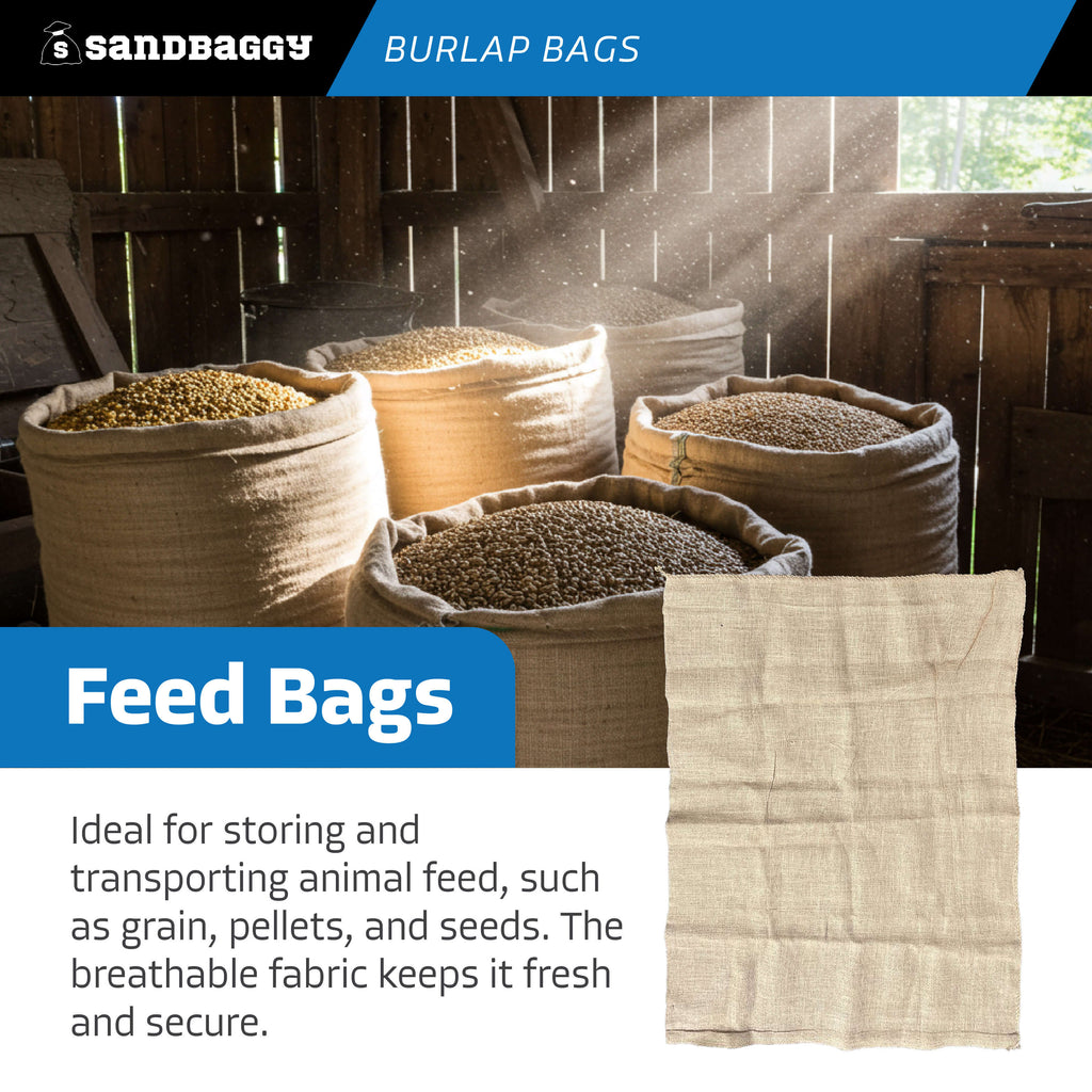 extra large burlap bags - animal feed bags