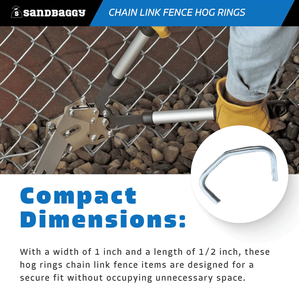 chain link fence hog rings