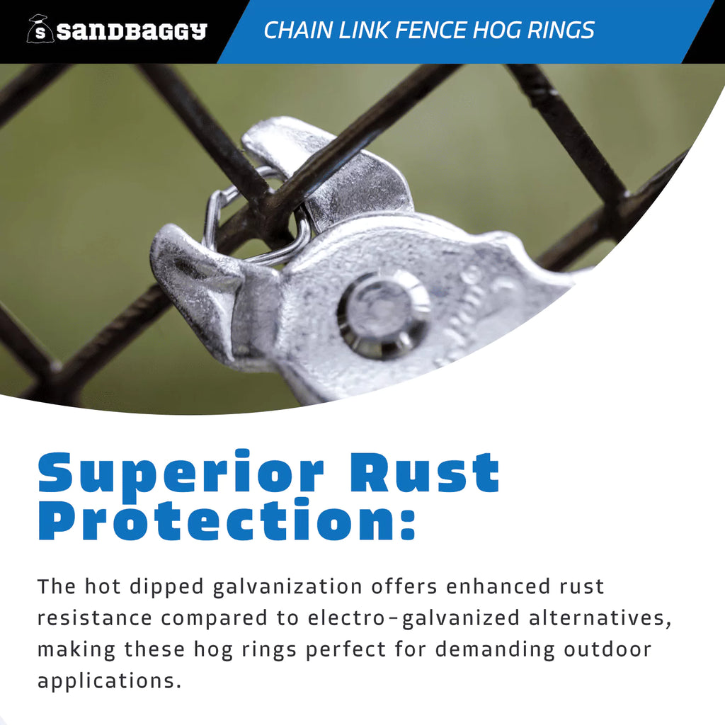 chain link fence hog rings