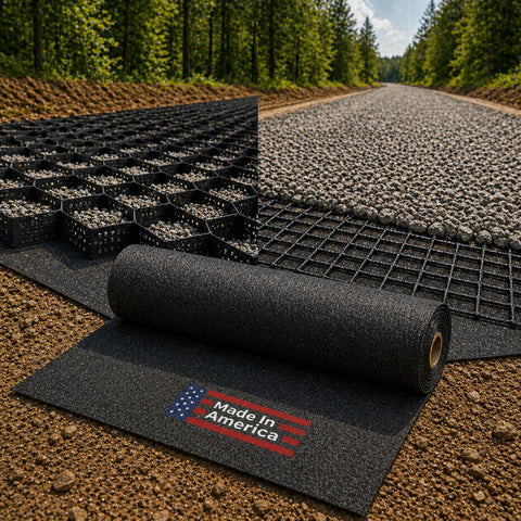 Geogrid & Geocell Underlayment Fabric | Non-Woven Geotextile(8 oz) - USA Made