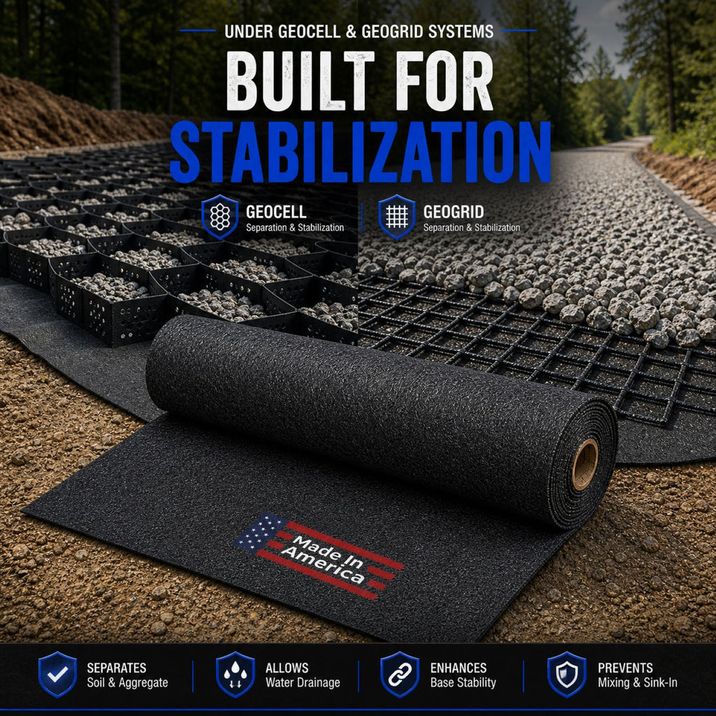 geo cell and geo grid mesh underlayment fabric