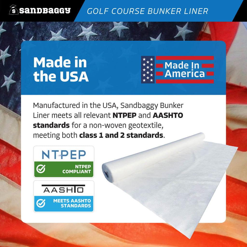 bunker liner for golf courses - USA Made