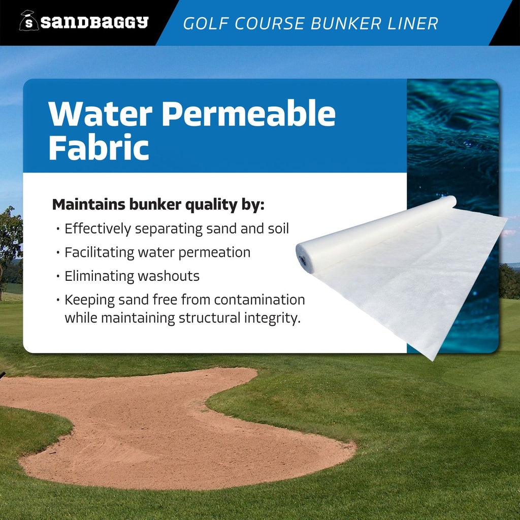 bunker liner for golf courses - water permeable