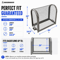 gray backflow security cage medium - fits backflows up to 25" l 23" H x 10" W