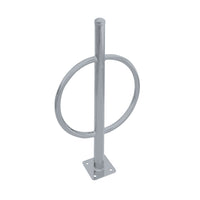 commercial post and ring bike rack - gray