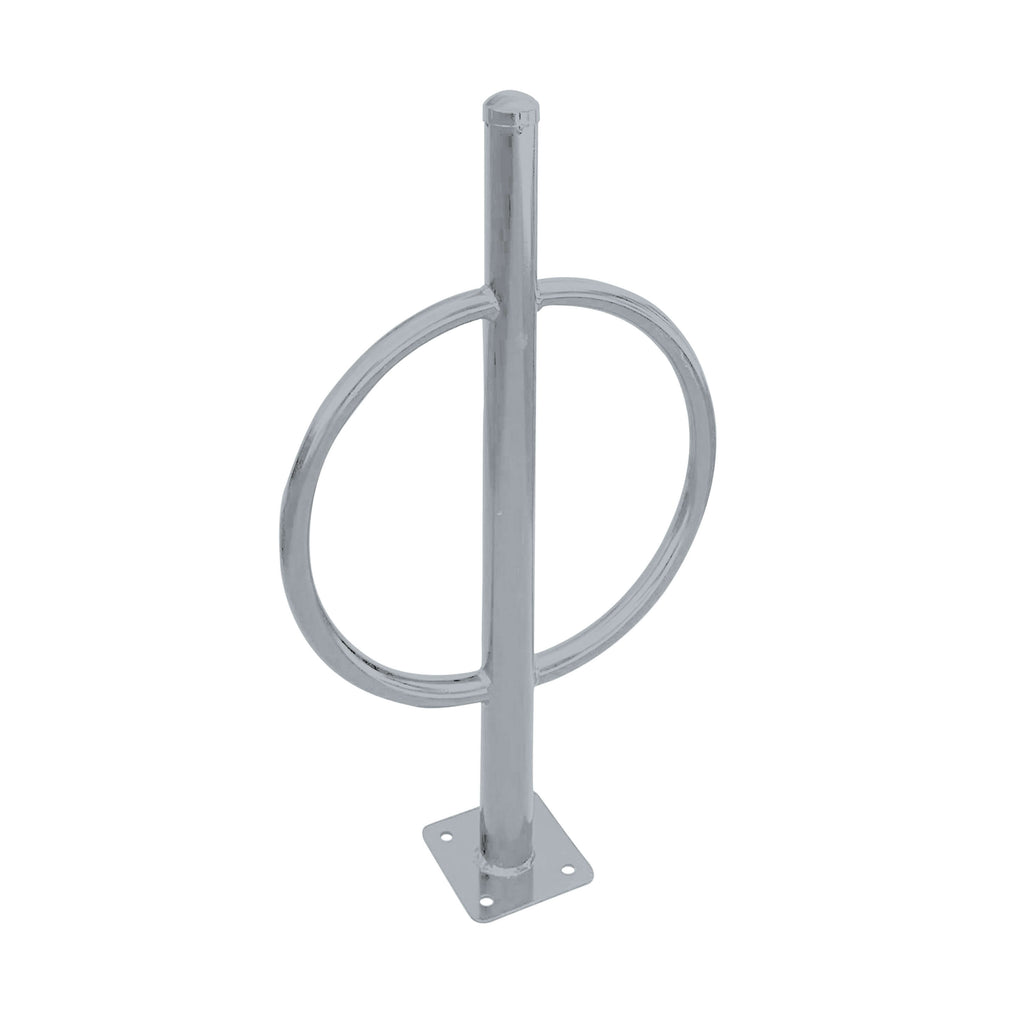commercial post and ring bike rack - gray