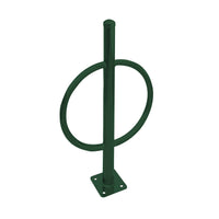 commercial post and ring bike rack - green