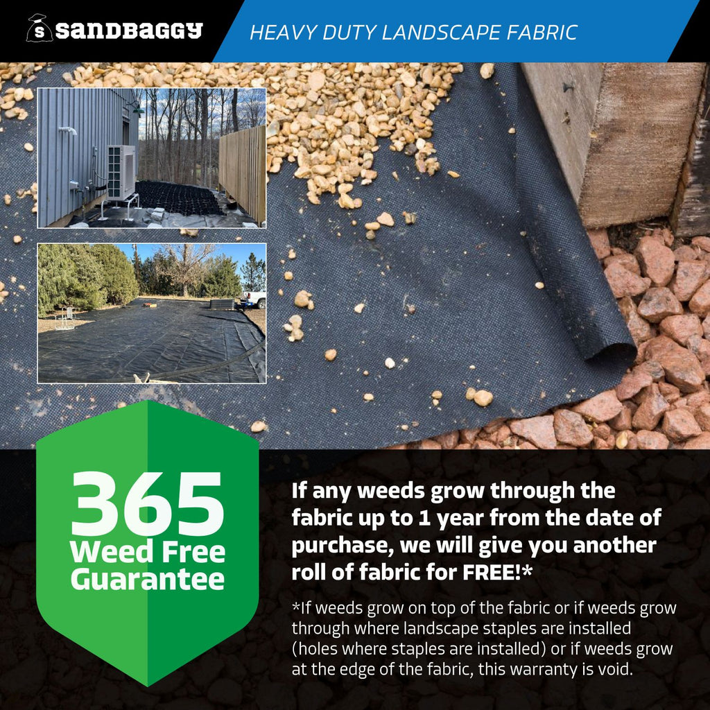 6 oz Extra Thick Weed Barrier With 365 day Warranty