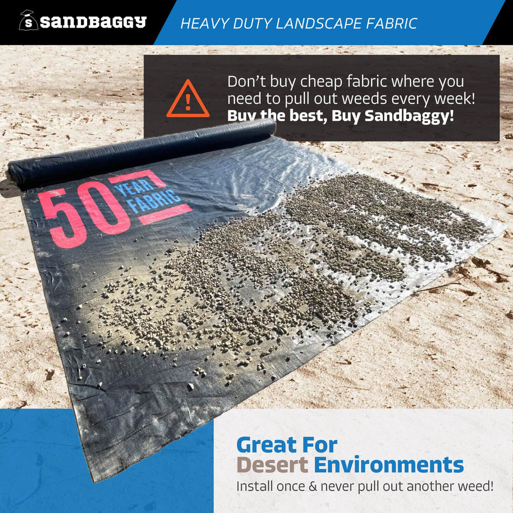 6 ft heavy duty landscape fabric for desert environments