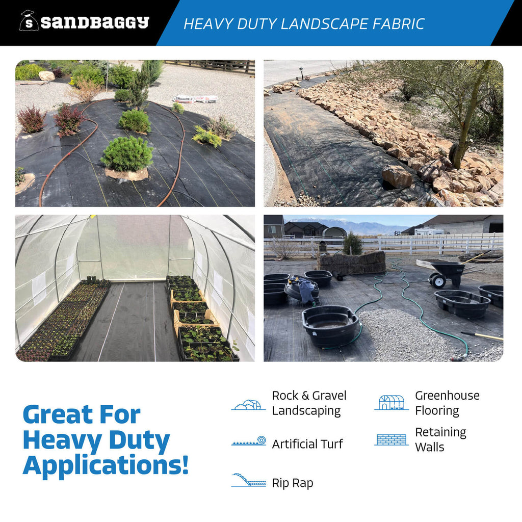 heavy duty landscape fabric - rock and gravel landscaping